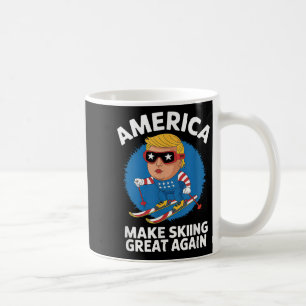 Usa Make Skiing Great Again Donald Trump Apres Ski Coffee Mug