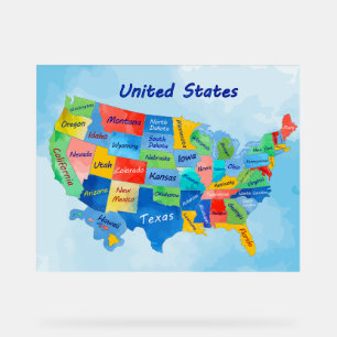 USA Map Acrylic Sign