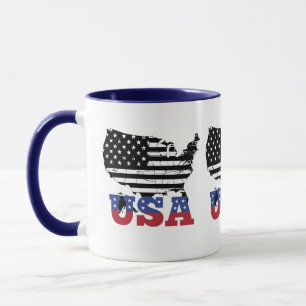 "USA Map Ceramic Mug" Mug