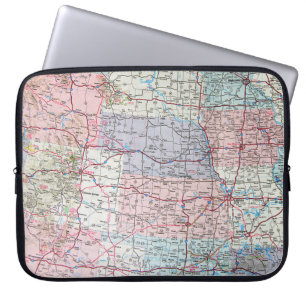 USA Map Laptop Sleeve