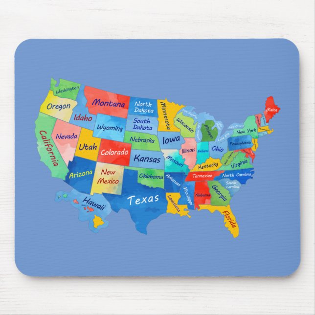 USA Map Mouse Pad (Front)