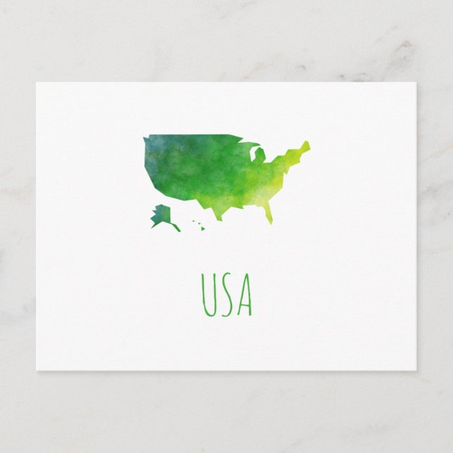 USA Map Postcard (Front)