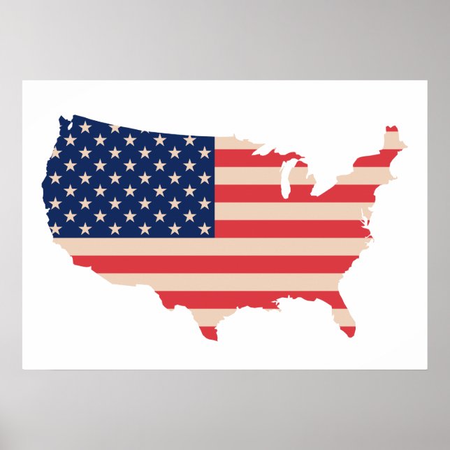 USA map Poster (Front)