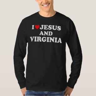 Usa Map Proud Christian I Love Jesus And Virginia T-Shirt