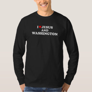 Usa Map Proud Christian I Love Jesus And Washingt T-Shirt