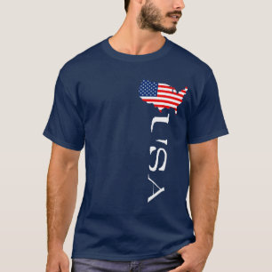 USA Map United States Flag T-Shirt