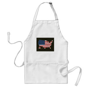 USA map with american flag Standard Apron