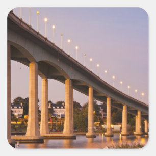 USA, Maryland, Annapolis. Severn River bidge, Square Sticker