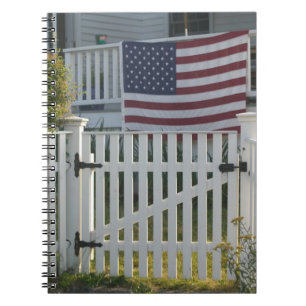 USA, Massachusettes, Gloucester: Patriotic Fence Notebook