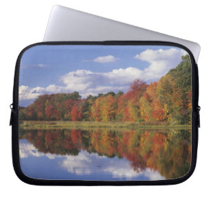 USA, Massachusetts, Acton. Reflection of autumn Laptop Sleeve