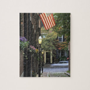 USA, Massachusetts, Boston, Beacon Hill. Jigsaw Puzzle