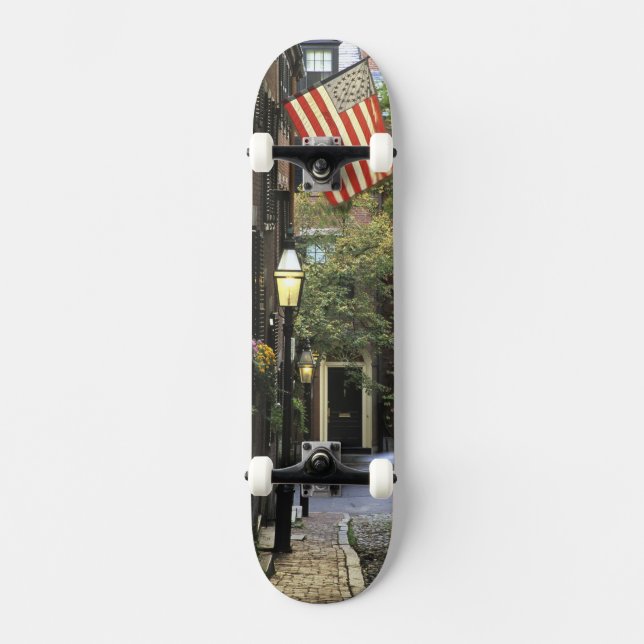 USA, Massachusetts, Boston, Beacon Hill. Skateboard (Front)