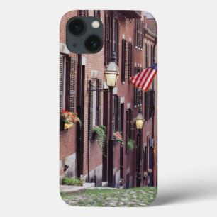 USA, Massachusetts, Boston, Houses Along Acorn iPhone 13 Case