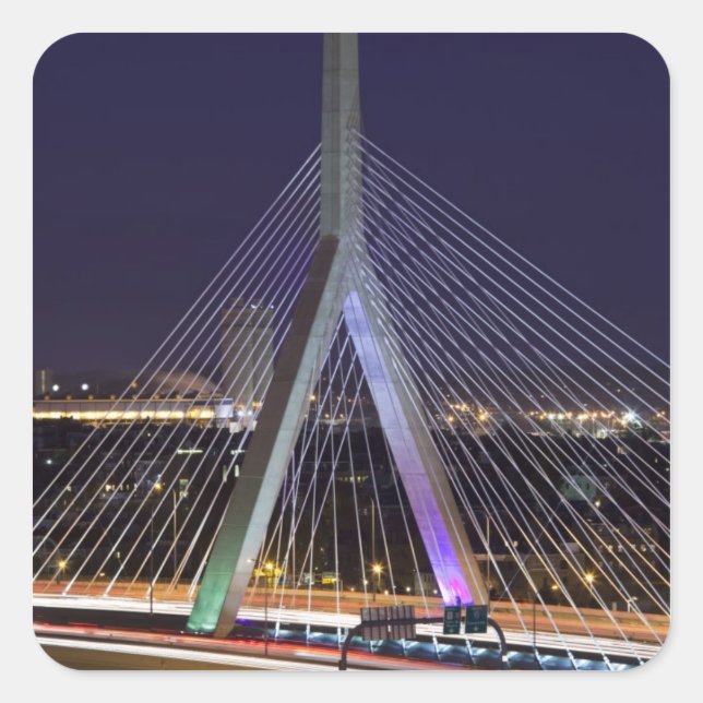 USA, Massachusetts, Boston. Leonard Zakim Square Sticker (Front)