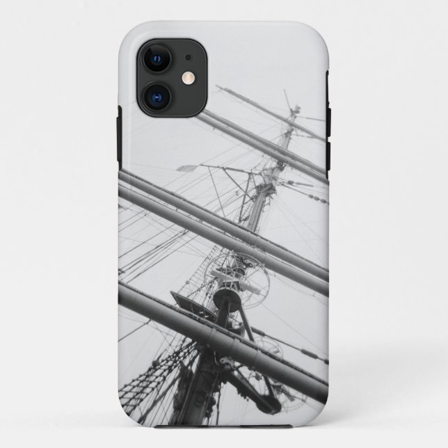 USA, Massachusetts, Boston. Masts of tall ship. Case-Mate iPhone Case (Back)