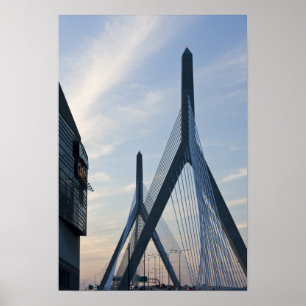 USA, Massachusetts, Boston. The Zakim Bridge. 2 Poster