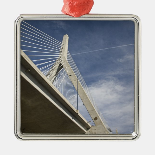 USA, Massachusetts, Boston. The Zakim Bridge. Metal Ornament (Front)