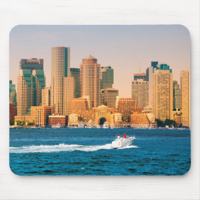 USA, Massachusetts. Boston Waterfront Panorama Mouse Pad (Front)