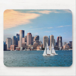 USA, Massachusetts. Boston Waterfront Skyline 3 Mouse Pad