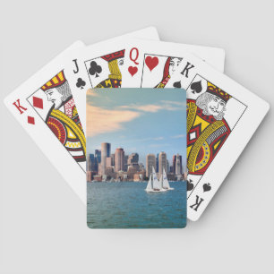 USA, Massachusetts. Boston Waterfront Skyline 3 Playing Cards