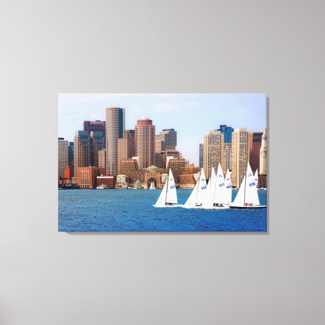 USA, Massachusetts. Boston Waterfront Skyline 4 Canvas Print (Front)