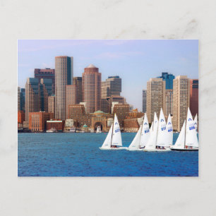 USA, Massachusetts. Boston Waterfront Skyline 4 Postcard