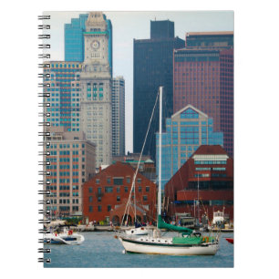 USA, Massachusetts. Boston Waterfront Skyline Notebook
