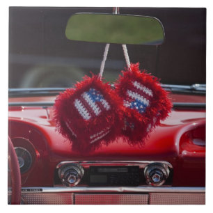 USA, Massachusetts, Gloucester. Fuzzy dice with Tile