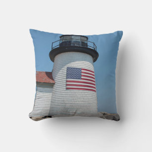 USA, Massachusetts, Nantucket. Brant Point Throw Pillow