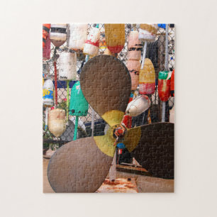 USA, Massachusetts. Propeller And Floats Jigsaw Puzzle