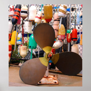 USA, Massachusetts. Propeller And Floats Poster
