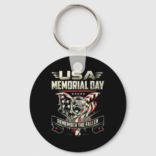 Usa Memorial Day Tee For Men Women Keychain