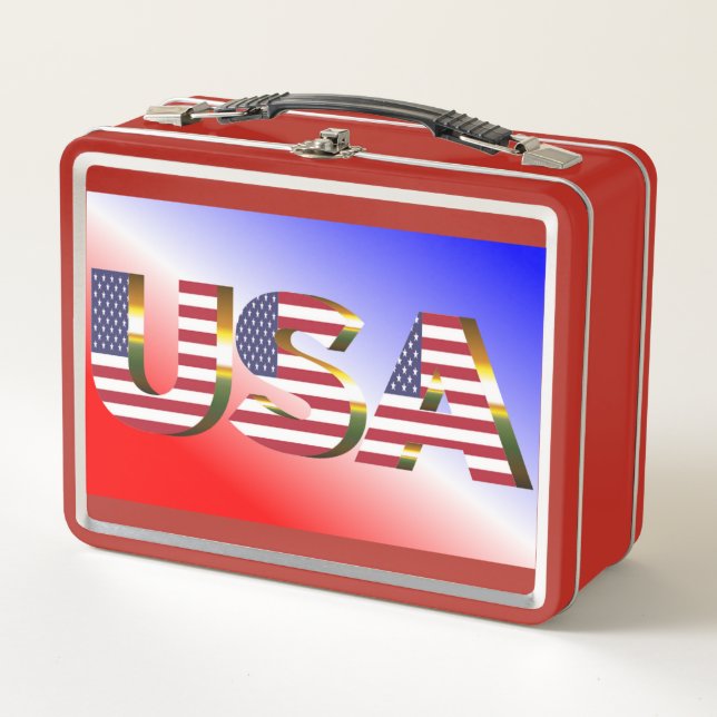 USA METAL LUNCH BOX (Front)