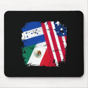 Usa Mexico Honduras Flags Mouse Pad