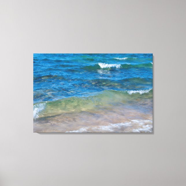 USA, Michigan. Clear Waters Of Lake Superior Canvas Print (Front)
