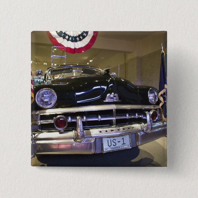 USA, Michigan, Dearborn: The Henry Ford Museum, 2 Inch Square Button (Front)