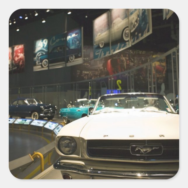 USA, Michigan, Detroit: Ford Rouge Factory Tour, Square Sticker (Front)