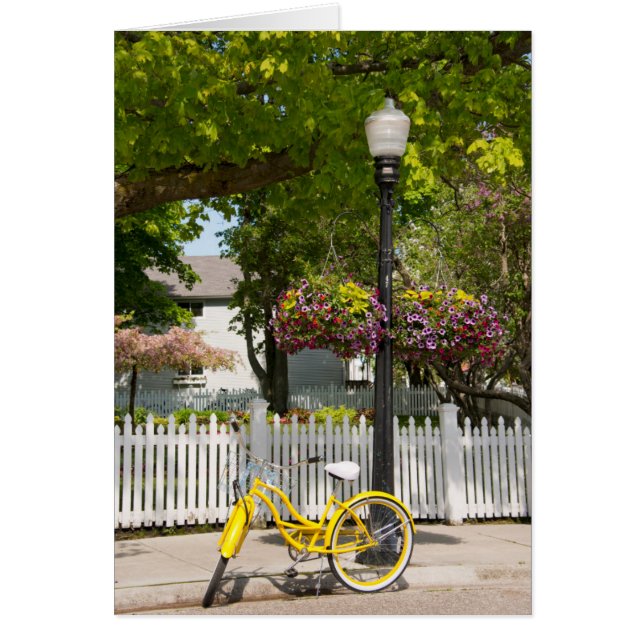 USA, Michigan, île Mackinac. Vélo jaune (Devant)