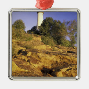 USA, Michigan, Lake Huron. Pointe Aux Barques Metal Ornament