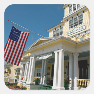 USA, Michigan, Mackinac Island Square Sticker