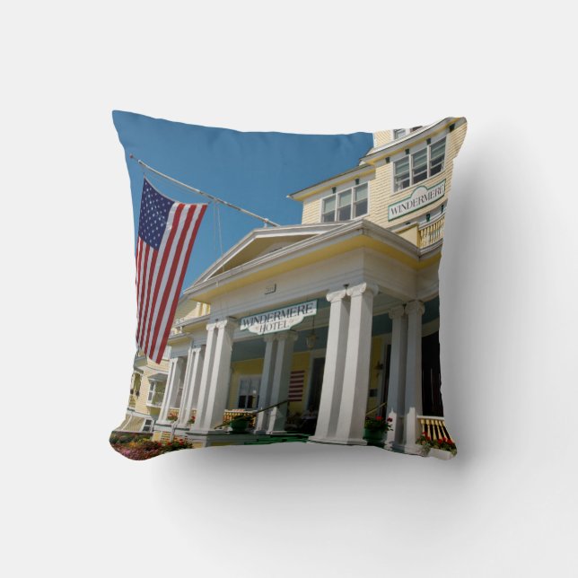 USA, Michigan, Mackinac Island Throw Pillow (Front)