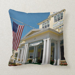 USA, Michigan, Mackinac Island Throw Pillow