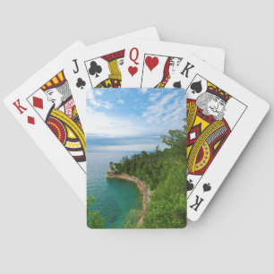 USA, Michigan. Miner's Castle Rock Formation 3 Playing Cards