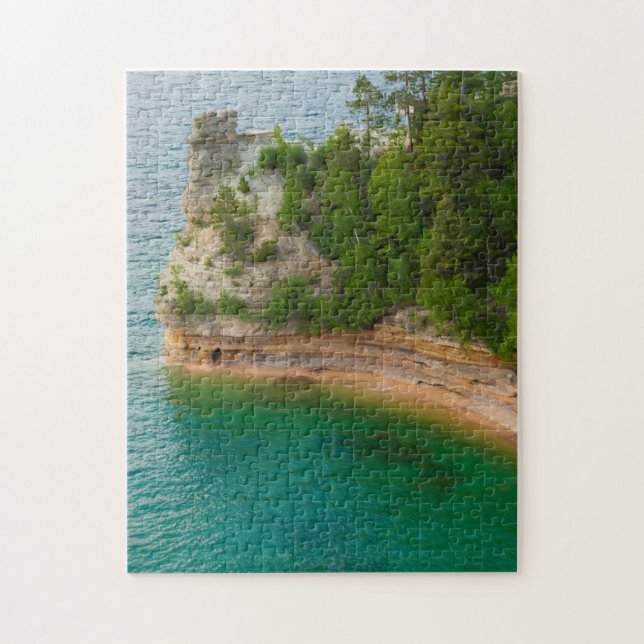 USA, Michigan. Miner's Castle Rock Formation Jigsaw Puzzle (Vertical)
