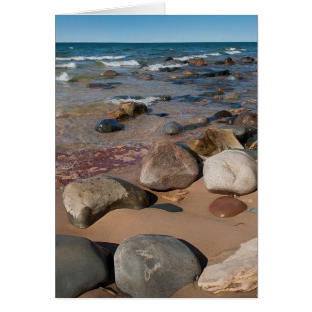 USA, Michigan. Rounded Boulders (Devant)