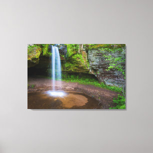 USA, Michigan. Scott's Falls In Upper Michigan Canvas Print