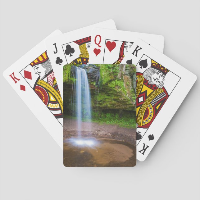 USA, Michigan. Scott's Falls In Upper Michigan Playing Cards (Back)