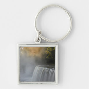 USA, Michigan, Upper Peninsula. Autumn sunrise Keychain