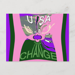 USA Millennial pink change vector Inspirational  Postcard