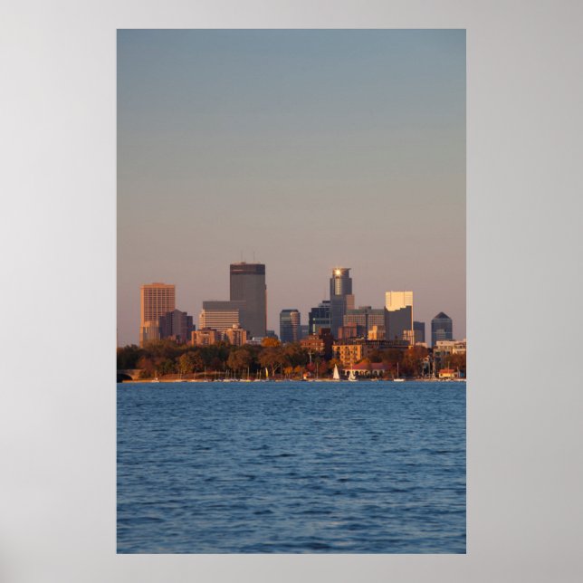 USA, Minnesota, Minneapolis, City Skyline Poster (Front)